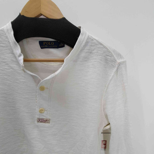 ポロラルフローレン POLO RALPH LAUREN ネコ目ボタン ヘンリーネック サーマル ワッフル カットソー メンズ import:XS