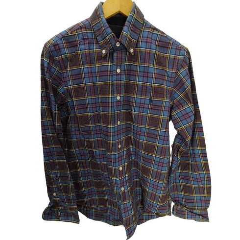 ラルフローレン RALPH LAUREN ポニー 刺繍 マドラスチェック ボタンダウン L/S シャツ メンズ import:S