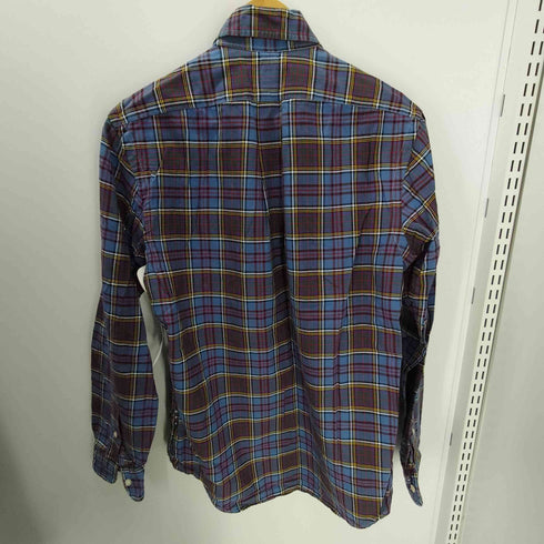 ラルフローレン RALPH LAUREN ポニー 刺繍 マドラスチェック ボタンダウン L/S シャツ メンズ import:S