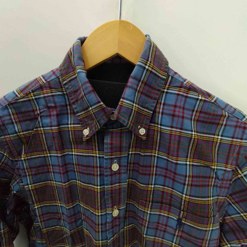 ラルフローレン RALPH LAUREN ポニー 刺繍 マドラスチェック ボタンダウン L/S シャツ メンズ import:S