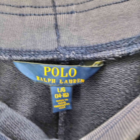 ポロラルフローレン POLO RALPH LAUREN ロゴ ワッペン イージー スウェット パンツ ジョガー パンツ ナス紺 レディース JPN:L