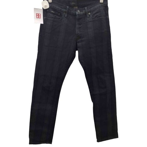 ポロラルフローレン POLO RALPH LAUREN THE SULLIVAN SLIM 革パッチ ブラックウォッチ 5ポケット テーパード パンツ メンズ 29/30