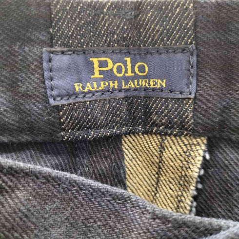 ポロラルフローレン POLO RALPH LAUREN THE SULLIVAN SLIM 革パッチ ブラックウォッチ 5ポケット テーパード パンツ メンズ 29/30