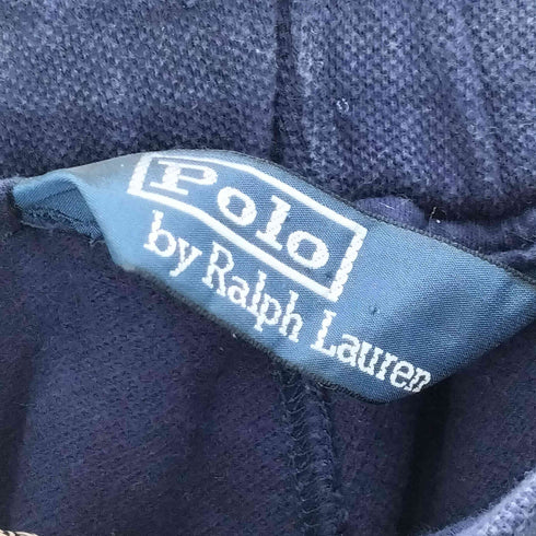 ポロバイラルフローレン Polo by RALPH LAUREN ポニー エンブレム ロゴ 刺繍 鹿の子 イージー パンツ 裾ジップ メンズ L