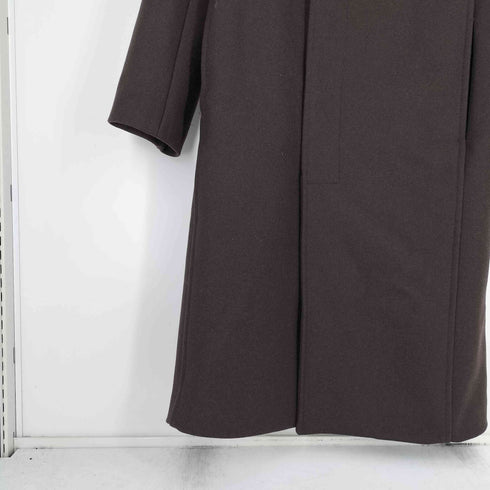 ザラ ZARA レザーパッチ ステンカラーコート メンズ import:M