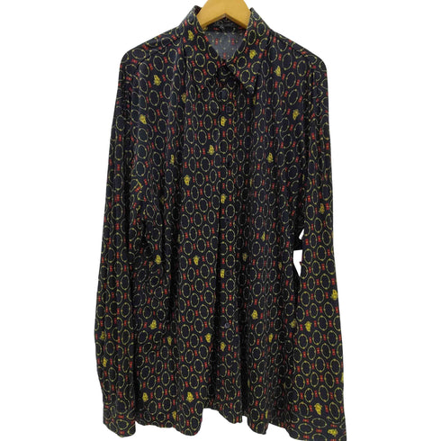 MALTOS 仮面 総柄 L/S ポリ シャツ ビッグサイズ メンズ 2XL