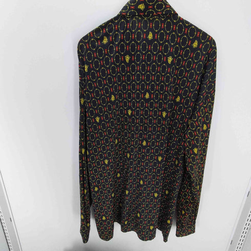 MALTOS 仮面 総柄 L/S ポリ シャツ ビッグサイズ メンズ 2XL