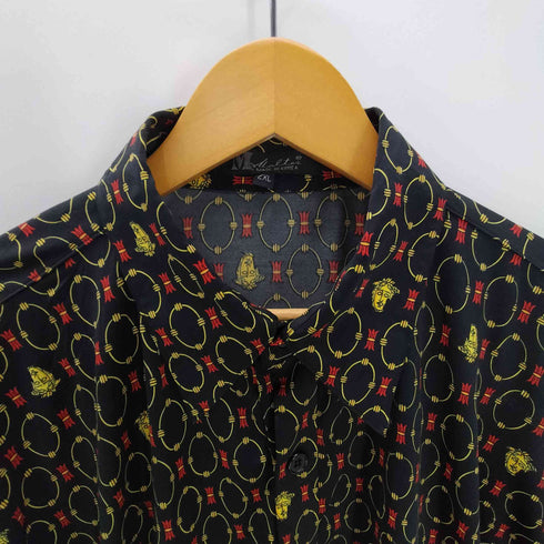 MALTOS 仮面 総柄 L/S ポリ シャツ ビッグサイズ メンズ 2XL