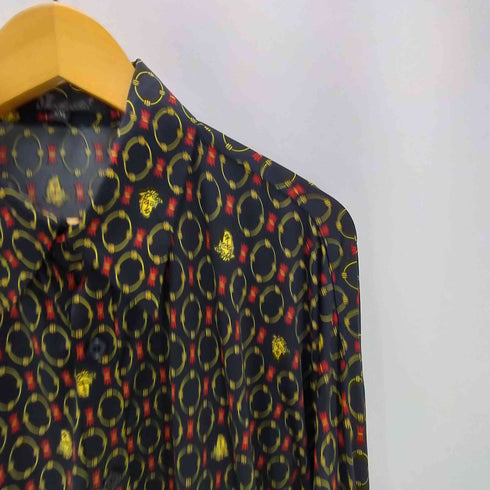 MALTOS 仮面 総柄 L/S ポリ シャツ ビッグサイズ メンズ 2XL