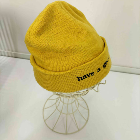 ハブアグッドタイム HAVE A GOOD TIME ロゴ 刺繍 アクリル ビーニー ニット キャップ メンズ