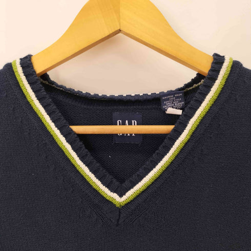 ギャップ Gap 90s 紺タグ コットンニットベスト メンズ JPN:S