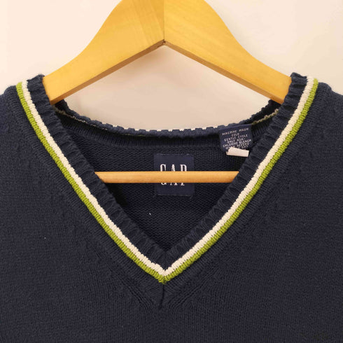 ギャップ Gap 90s 紺タグ コットンニットベスト メンズ JPN:S