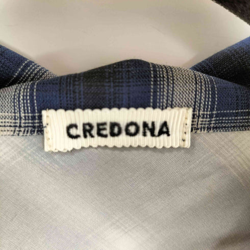 クレドナ CREDONA SHEER CHECK SHIRT JACKET レディース FREE