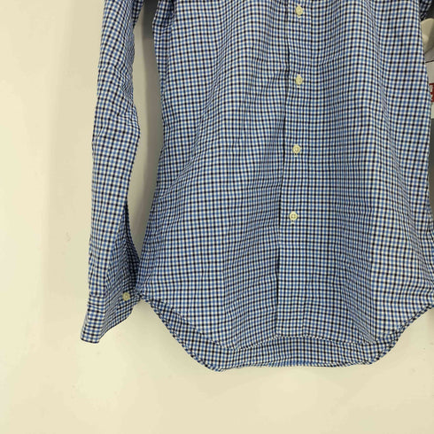 ラルフローレン RALPH LAUREN SLIM-FIT 現行タグ ポニー刺繍 ギンガムチェック ボタンダウンシャツ メンズ import:S