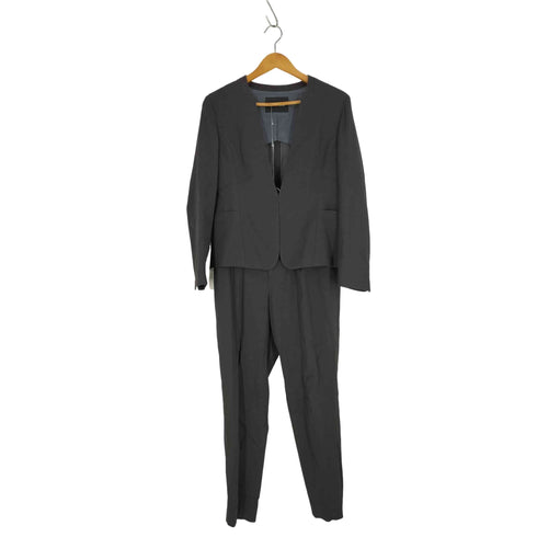 ユナイテッドアローズグリーンレーベルリラクシング UNITED ARROWS green label relaxing 手洗い可能 ドビーカルゼ キザミラペル ジャケット テーパード パンツ レディース 40