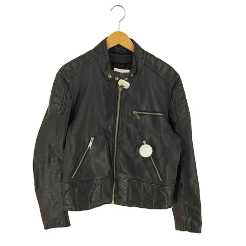 シアーズ Sears GENUINE LEATHER シングルライダースジャケット メンズ US:42