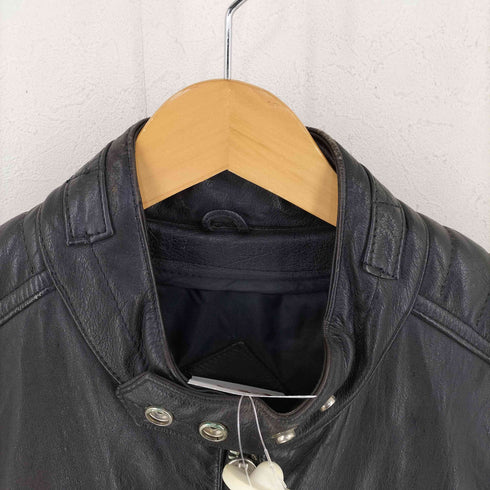 シアーズ Sears GENUINE LEATHER シングルライダースジャケット メンズ US:42
