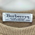 バーバリーズ BURBERRYS イングランド製 クレスト刺繍 ピュアラムウール ケーブル クルーネックニット レディース 40