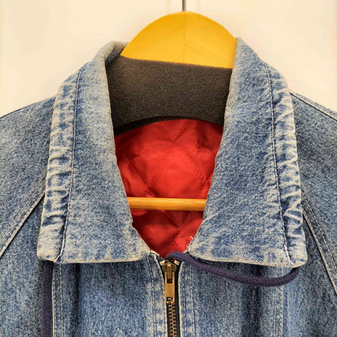 ワッペンデザイン ジップアップデニムジャケット メンズ