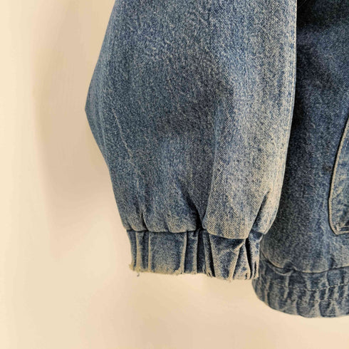 ワッペンデザイン ジップアップデニムジャケット メンズ