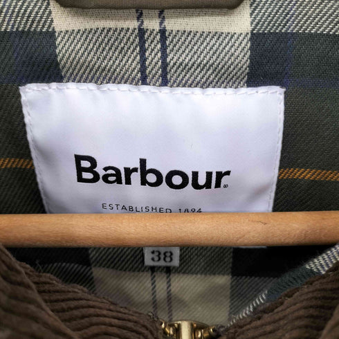 バブアー Barbour 別注 BURGHLEY COAT バーレー ジップアップ オイルドコート メンズ 38