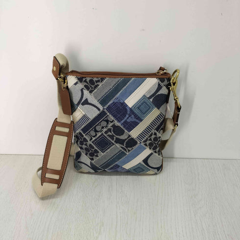 コーチ COACH シグネチャーロゴ デニムパッチワークショルダーバッグ メンズ ONE SIZE