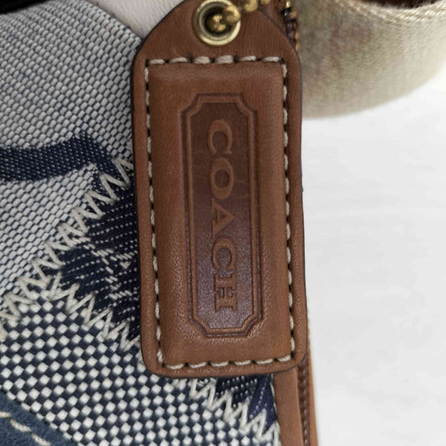 コーチ COACH シグネチャーロゴ デニムパッチワークショルダーバッグ メンズ ONE SIZE