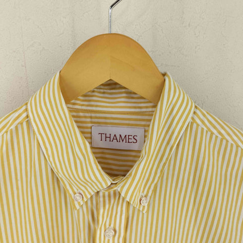 THAMES P.G.Shirt シャツ ホワイト&イエロー メンズ import:M