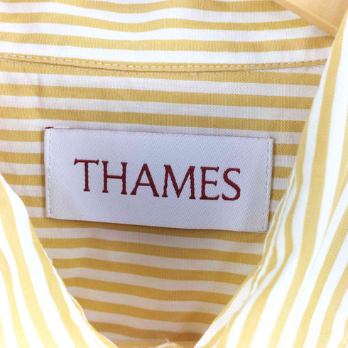THAMES P.G.Shirt シャツ ホワイト&イエロー メンズ import:M