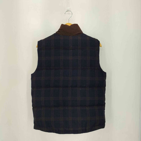 トミーヒルフィガー TOMMY HILFIGER チェック柄 ウールフェルト ダウンベスト メンズ S