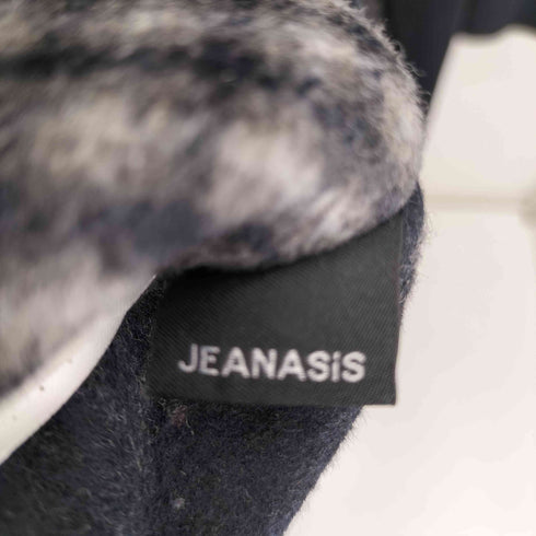 ジーナシス JEANASIS リバーシブルデザイン チェック柄 ウールメルトン チェスターコート レディース F