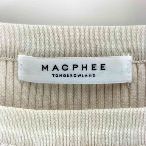 マカフィー MACPHEE コットンリブ ボートネックプルオーバー レディース JPN:S