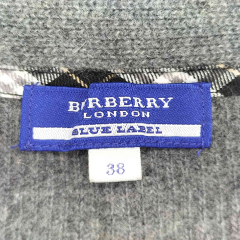 バーバリーブルーレーベル BURBERRY BLUE LABEL リボン付 ニット カーディガン レディース 38