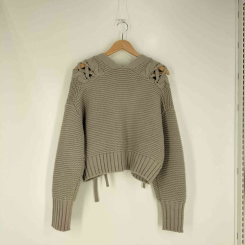 フレイアイディー FRAY I.D レースアップケーブルカーディガン レディース ONE SIZE