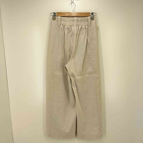 マカフィー MACPHEE レーヨンリネンコットン フレアクロップドパンツ レディース 34