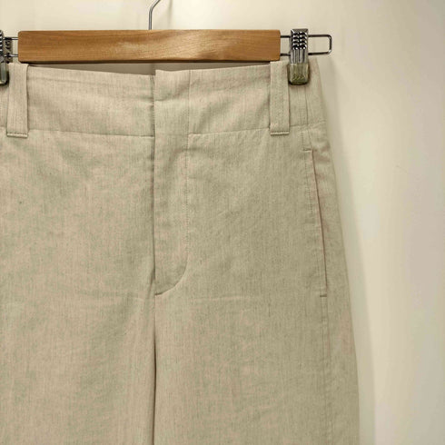マカフィー MACPHEE レーヨンリネンコットン フレアクロップドパンツ レディース 34