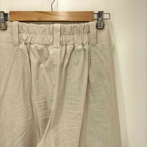 マカフィー MACPHEE レーヨンリネンコットン フレアクロップドパンツ レディース 34