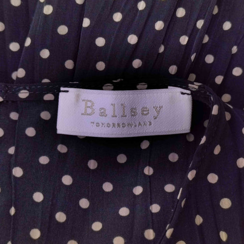 ボールジー BALLSEY ランダムプリーツドットプリント ソフトマーメイドワンピース レディース 36
