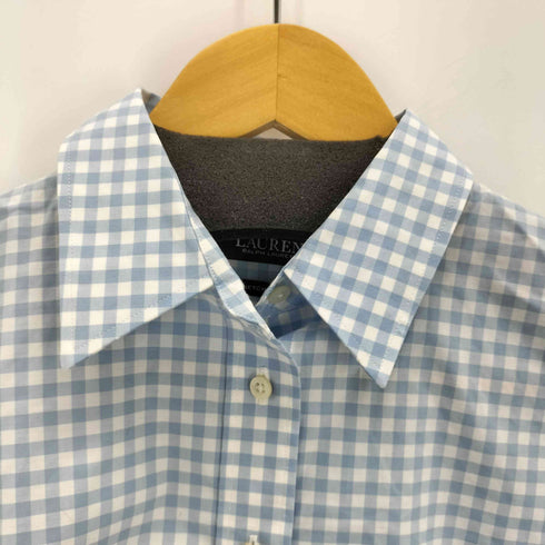 ローレンラルフローレン LAUREN RALPH LAUREN EASY CARE GINGHAM COTTON SHIRT レディース import:S