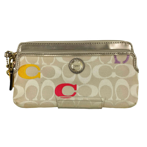 コーチ COACH メタリックシグネチャーウォレット レディース