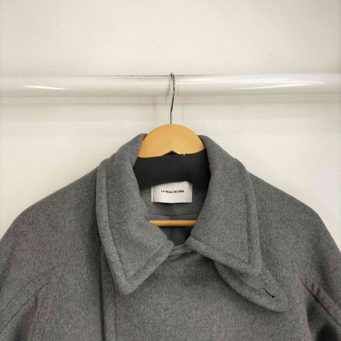 ラポドゥジェム la peau de gem ウール チンスト付き ステンカラーコート レディース JPN:36