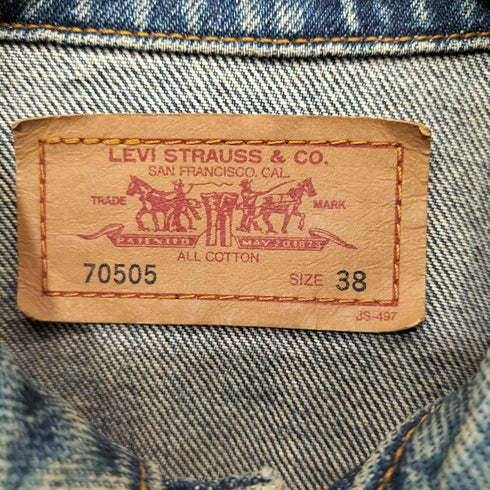 リーバイス Levis 90s 70505 4th 香港製 デニム トラッカージャケット メンズ US:38