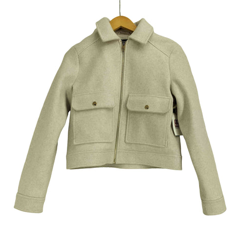 ザラ ZARA ウール クロップド ジップアップジャケット レディース import:S