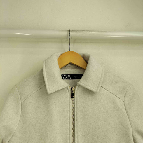 ザラ ZARA ウール クロップド ジップアップジャケット レディース import:S