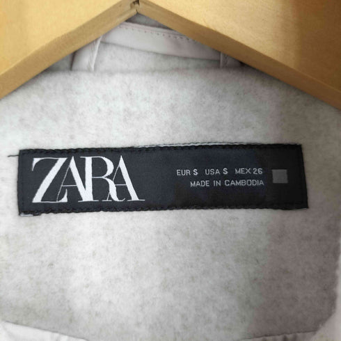 ザラ ZARA ウール クロップド ジップアップジャケット レディース import:S
