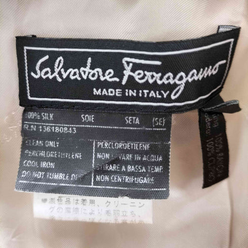 サルヴァトーレフェラガモ Salvatore Ferragamo イタリア製レーヨン ハーフスリーブコート レディース 38