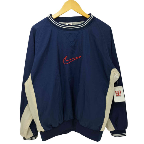 ナイキ NIKE 90s 白タグ スウォッシュ刺繍 ナイロン プルオーバージャケット メンズ import:XL