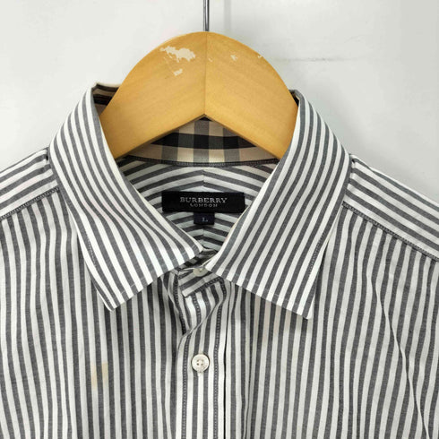 バーバリーロンドン BURBERRY LONDON ストライプレギュラーカラーシャツ メンズ import:L