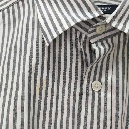 バーバリーロンドン BURBERRY LONDON ストライプレギュラーカラーシャツ メンズ import:L
