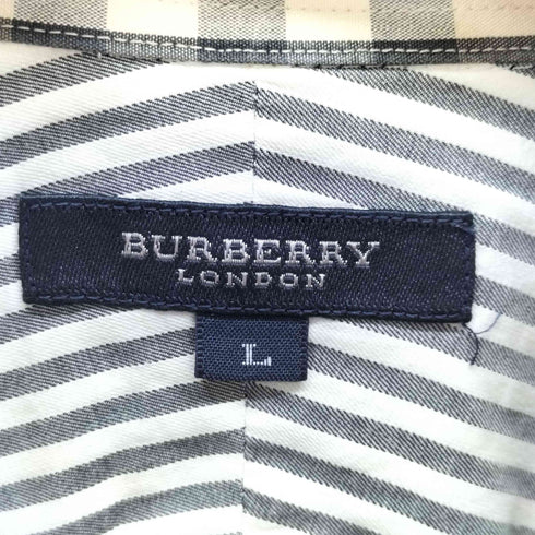 バーバリーロンドン BURBERRY LONDON ストライプレギュラーカラーシャツ メンズ import:L